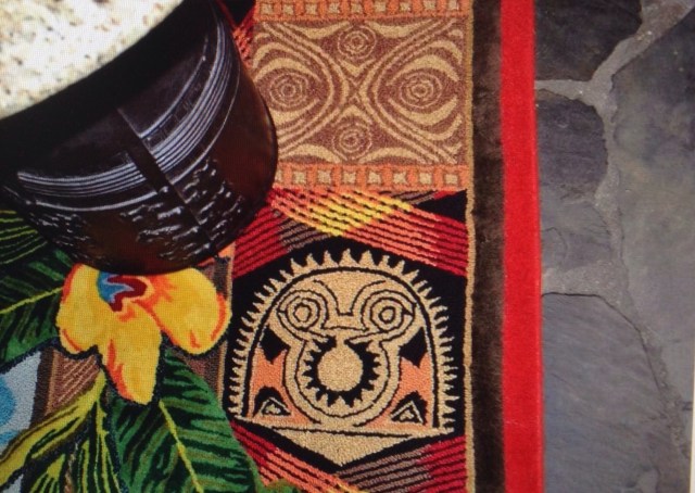 Hidden Mickey found in carpet at the Polynesian Resort